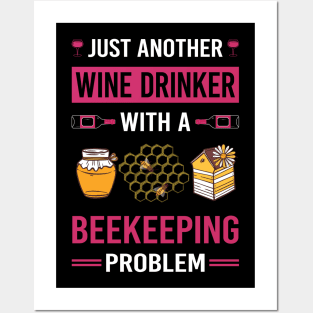 Wine Drinker Beekeeping Beekeeper Apiculture Posters and Art